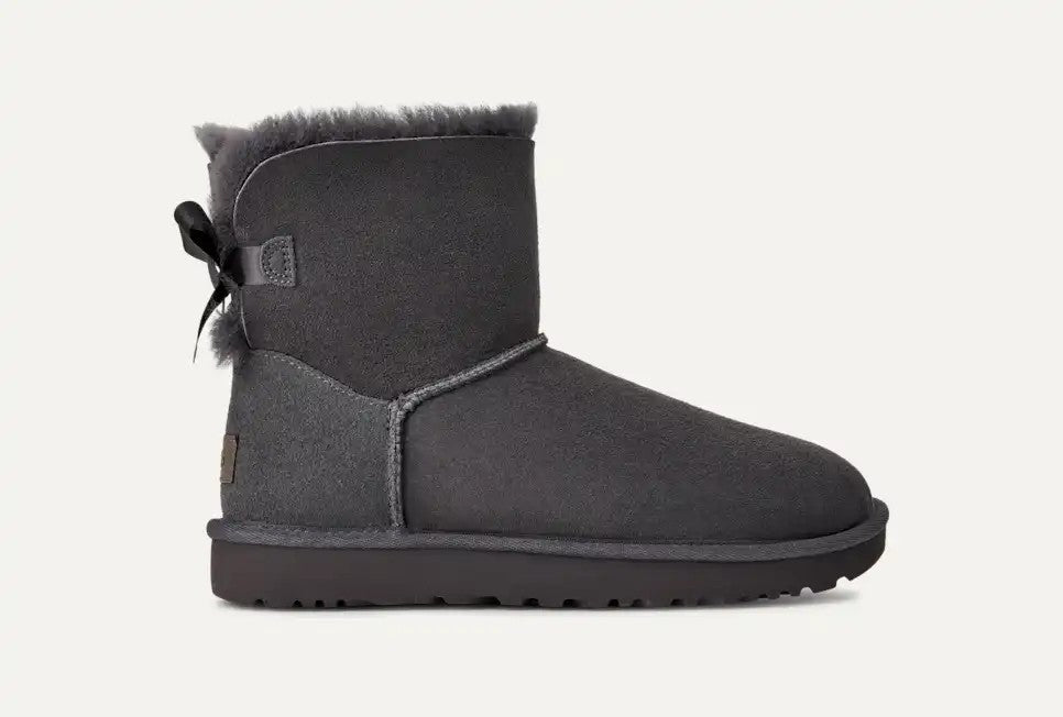 WOMENS UGG MINI BAILEY BOW II (OBSIDIAN)