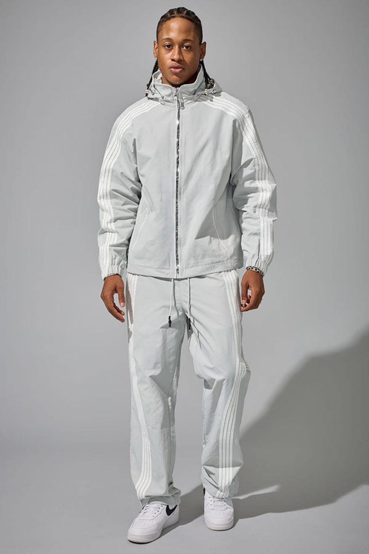 MENS JORDAN CRAIG VELOCITY TRACKSUIT (LIGHT GREY)