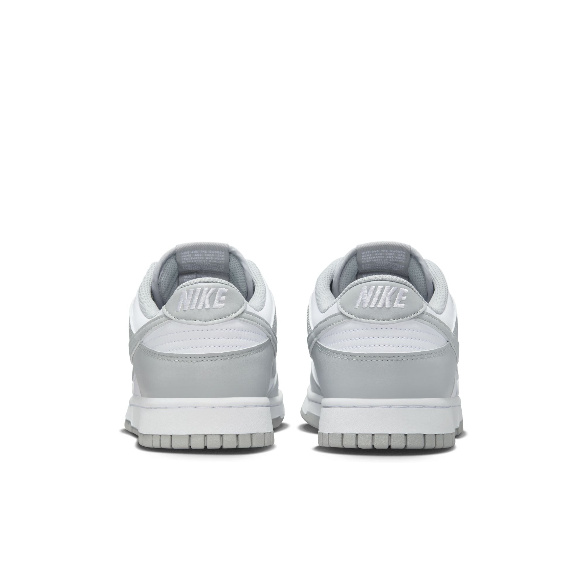 MENS NIKE DUNK LOW RETRO (WHITE/LT SMOKE GREY)