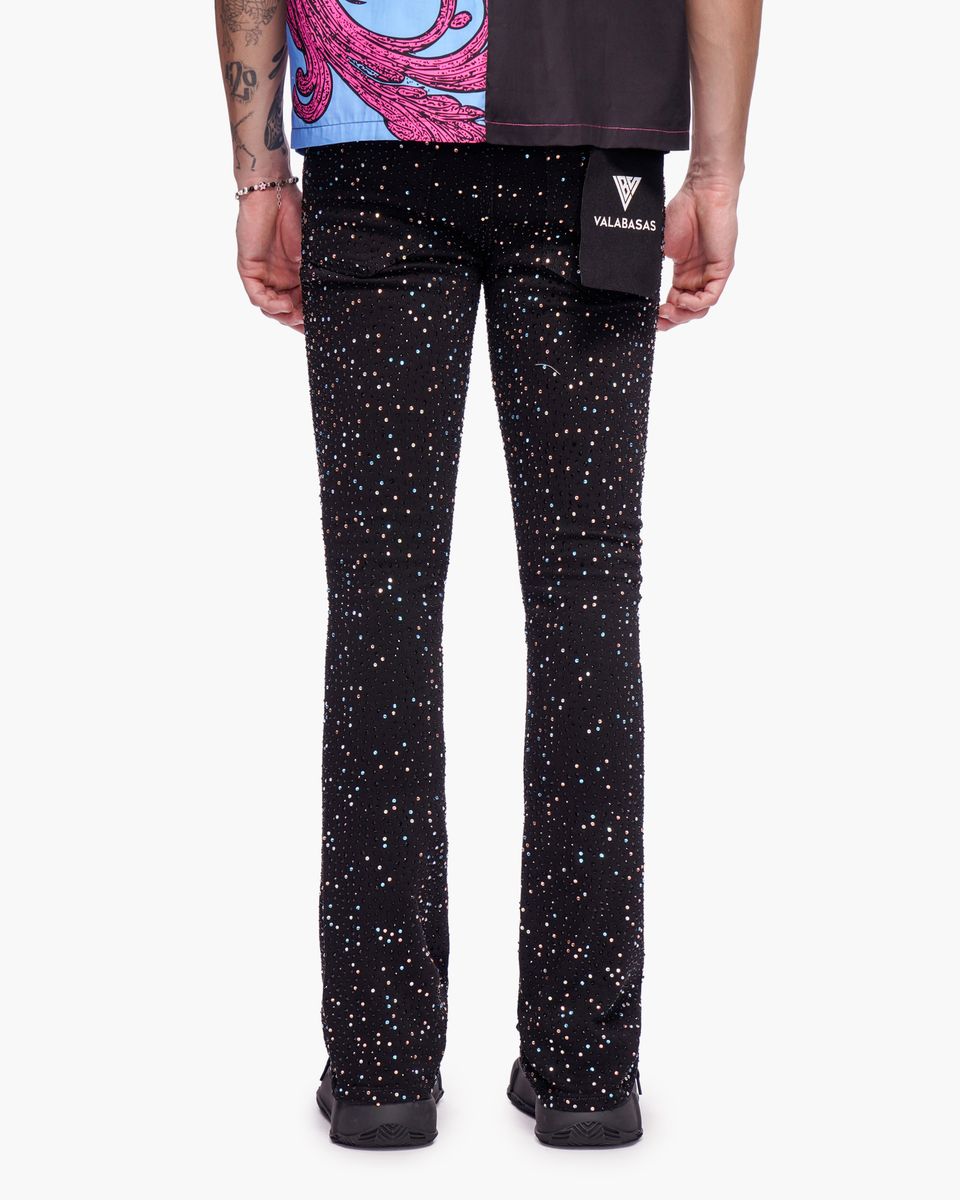 MENS VALABASAS PROVIDE STACKED JEAN (JET BLACK)