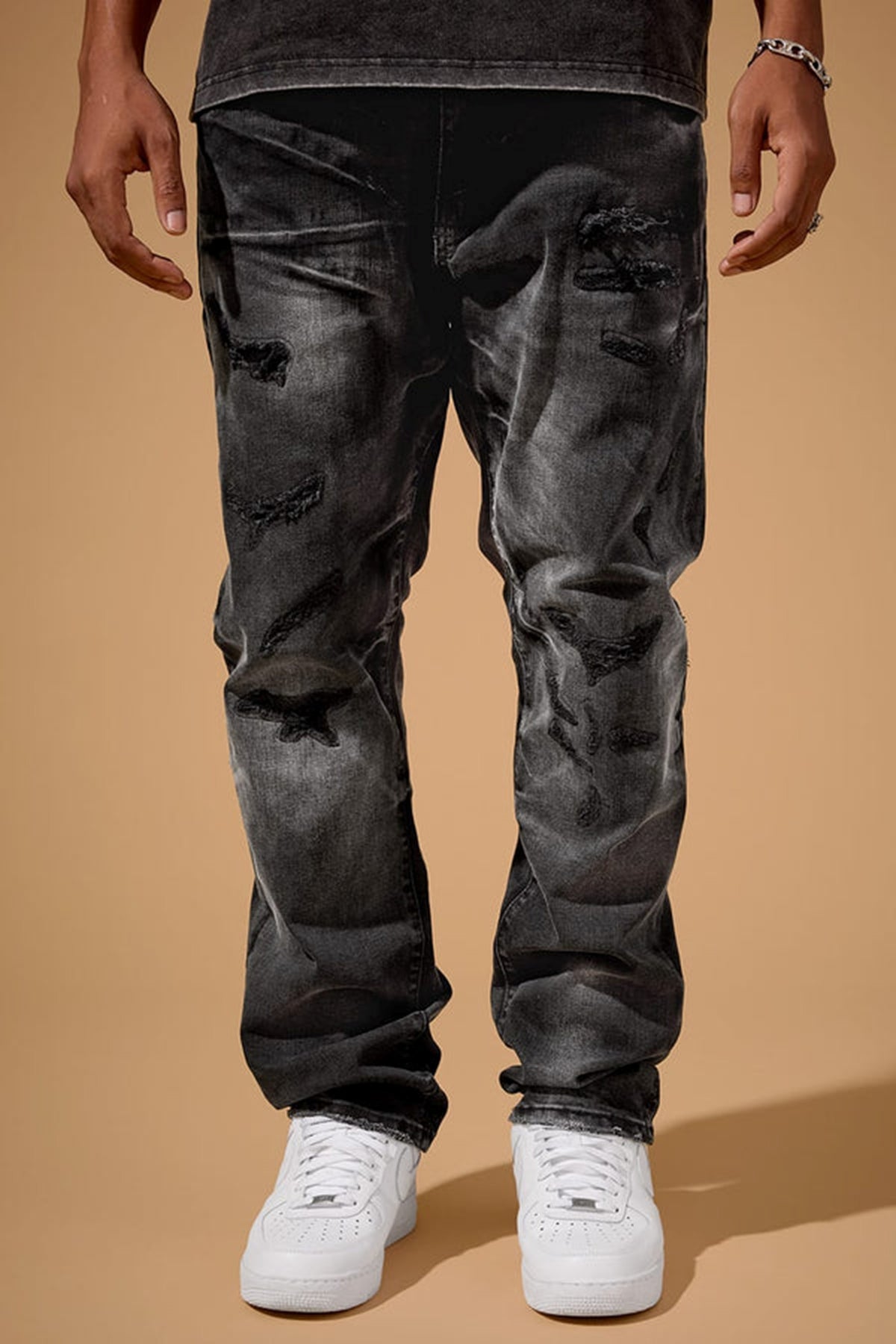 MENS JORDAN CRAIG COLLINS FIT GEOSTORM DENIM (INDUSTRIAL BLACK)
