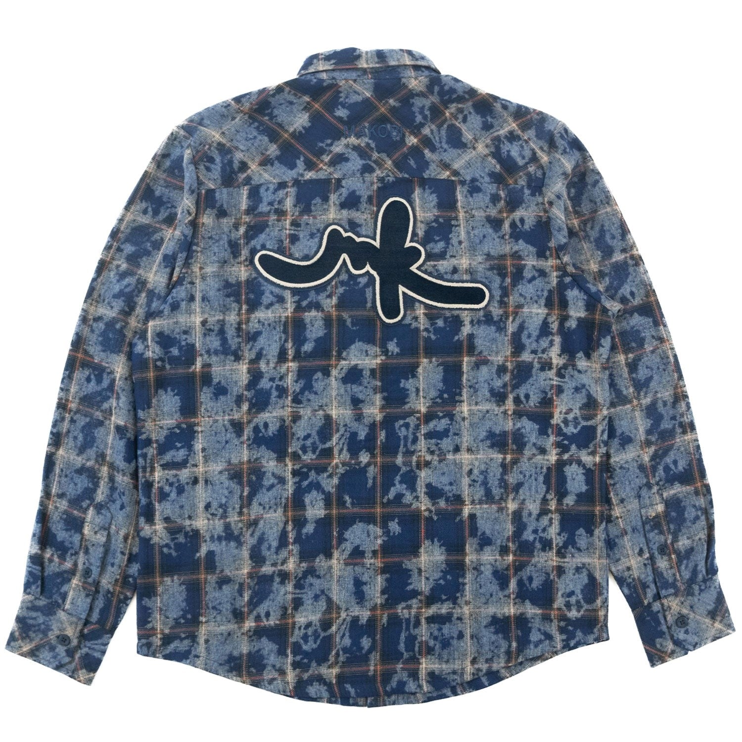 MENS MAKOBI BERTELI ACID PLAID SHIRT (NAVY)