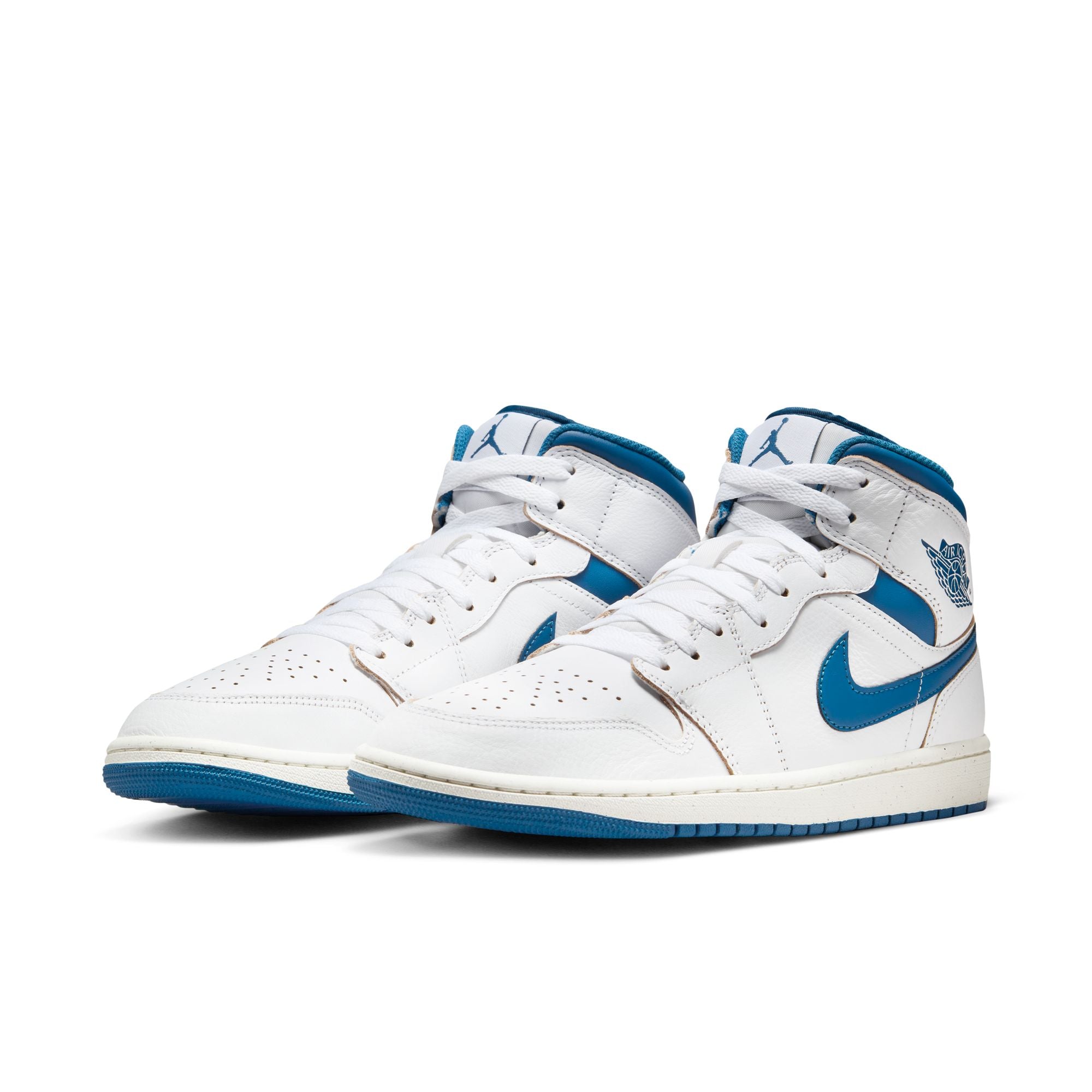 MENS AIR JORDAN 1 MID SE (INDUSTRIAL BLUE)