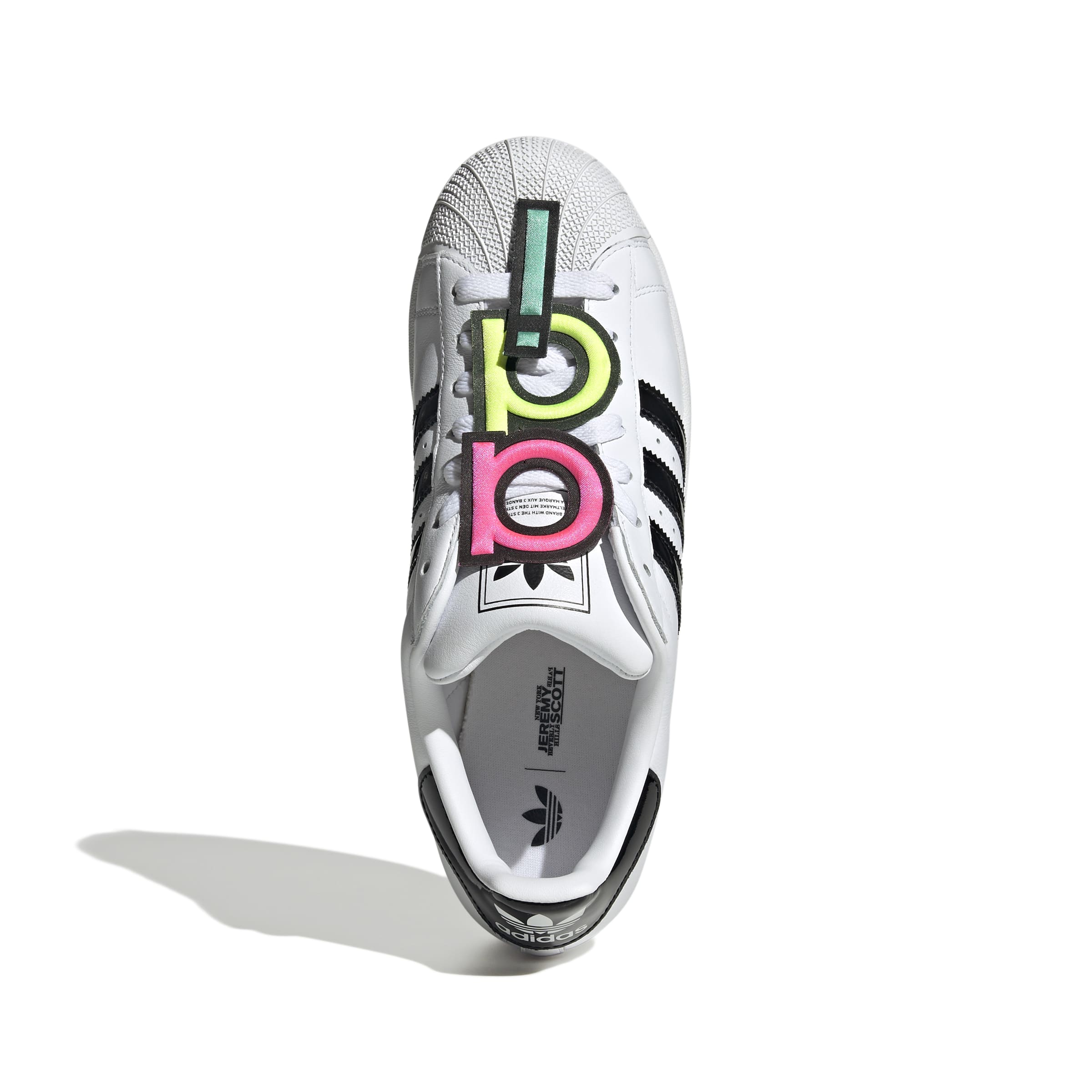 MENS ADIDAS X JEREMY SCOTT SUPERSTAR II SHOES (CLOUD WHITE / CORE BLACK / CORE BLACK)