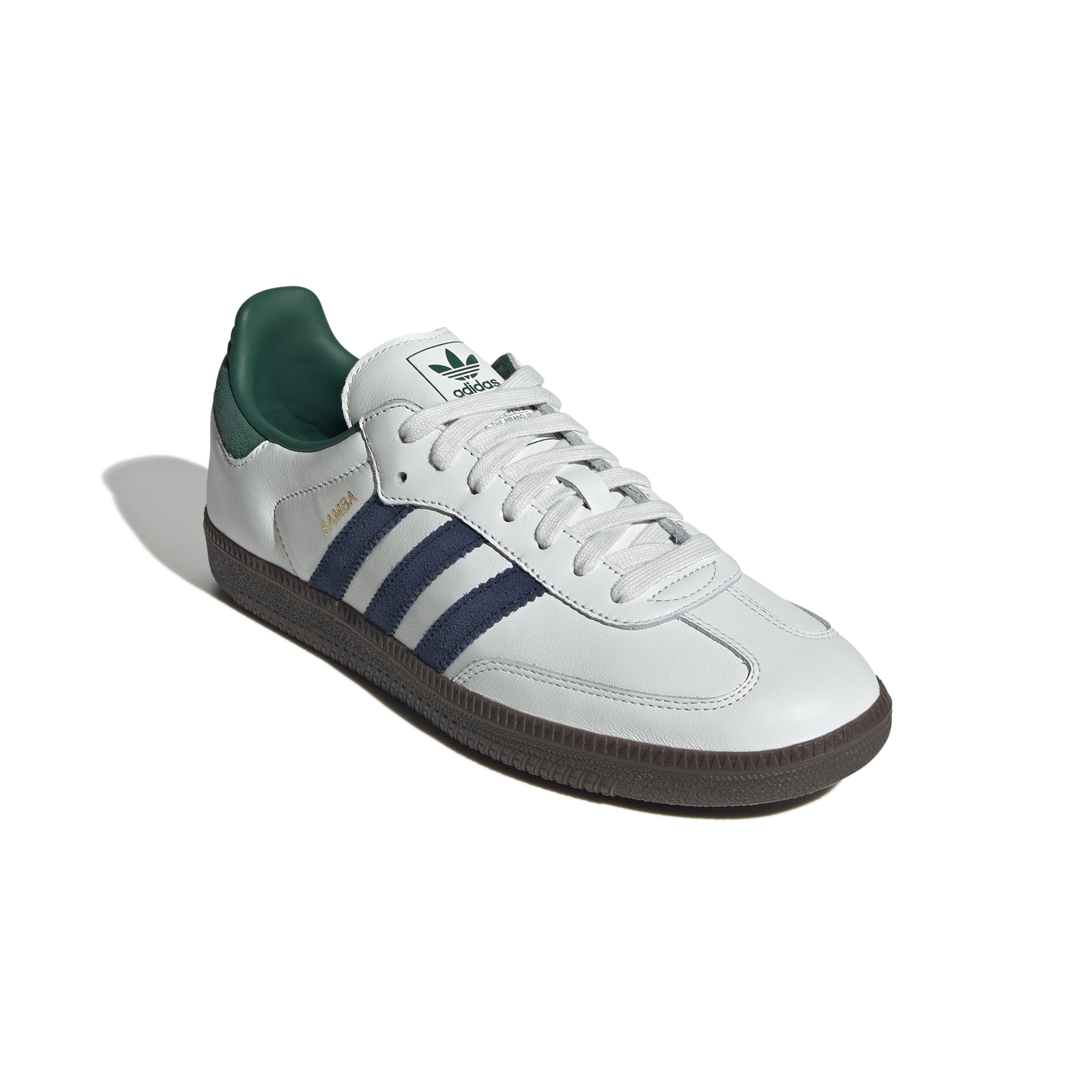 MENS ADIDAS SAMBA (Cloud White/ Black / Collegiate Green