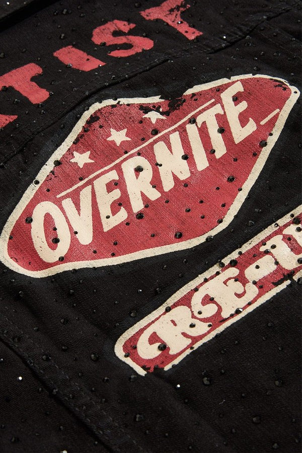 KIDS JORDAN CRAIG LOCAL DEALER TRUCKER JACKET (JET BLACK)