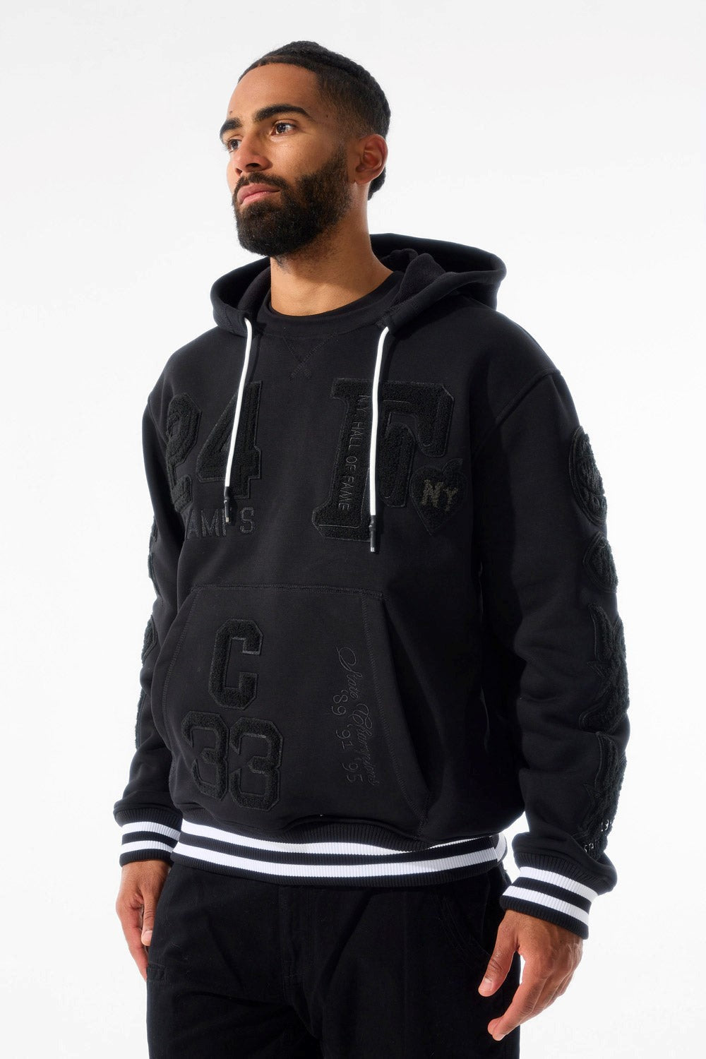 MENS JORDAN CRAIG HALL OF FAME PULLOVER HOODIE (BLACK SHADOW)