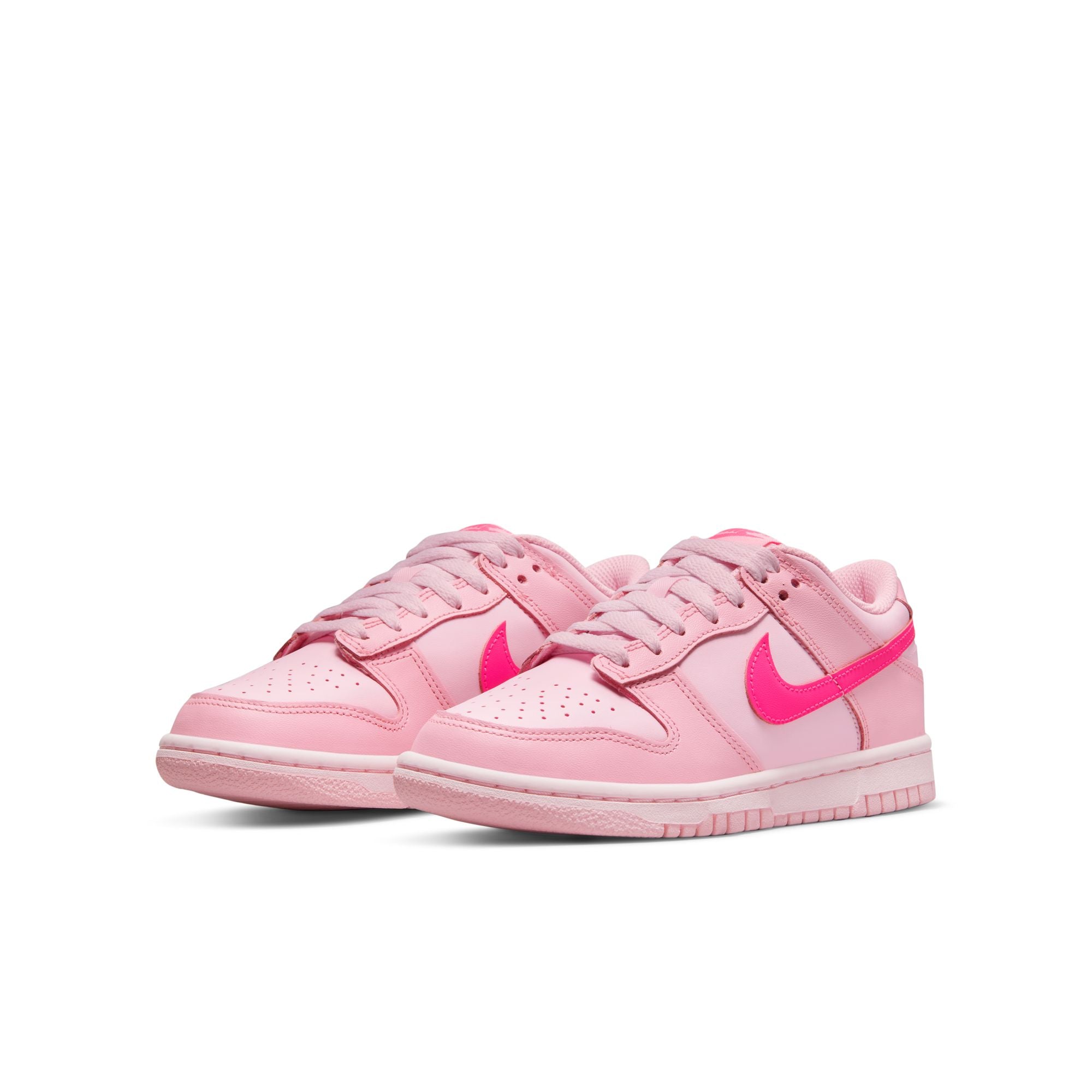 KIDS NIKE DUNK LOW GS (MED SOFT PINK/PINK FOAM/HYPER PINK)