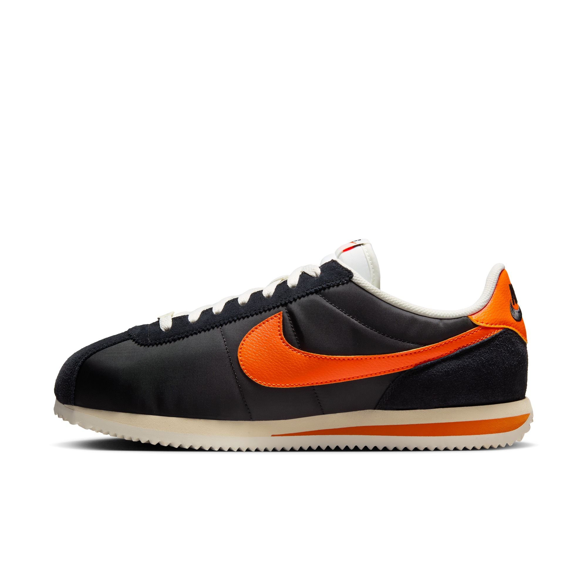 MENS NIKE CORTEZ TXT (BLACK/SAFETY ORANGE/SAIL/MUSLIN)