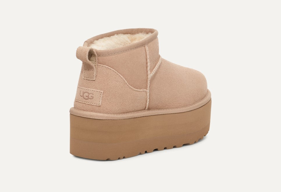 WOMENS UGG CLASSIC ULTRA MINI PLATFORM (SAND)