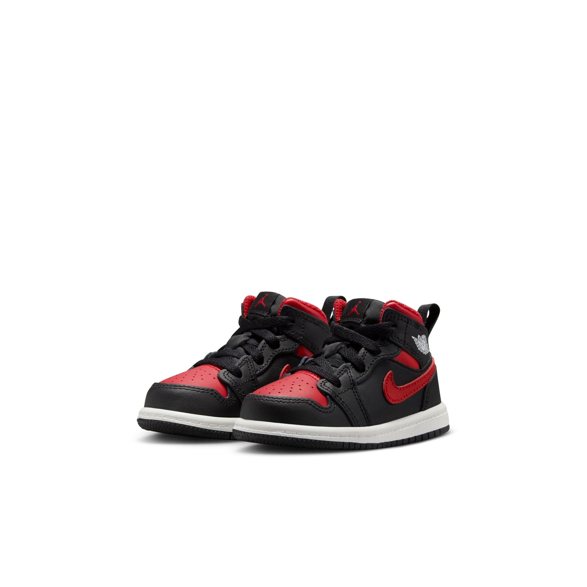 KIDS JORDAN 1 MID TD (BLACK/VARSITY RED/SUMMIT WHITE)