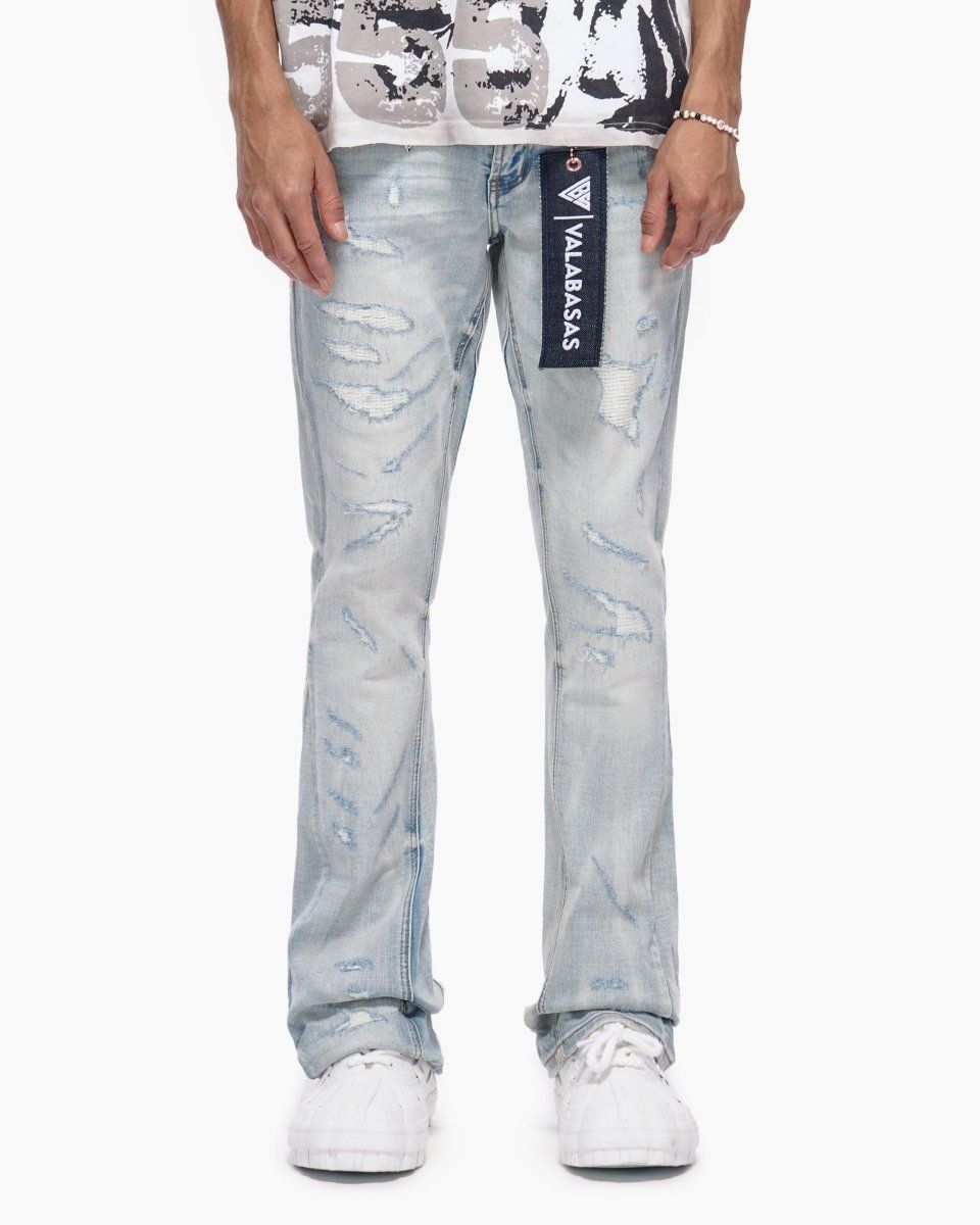 MENS VALABASAS FUGITIVE STACKED JEAN (LIGHT VINTAGE)