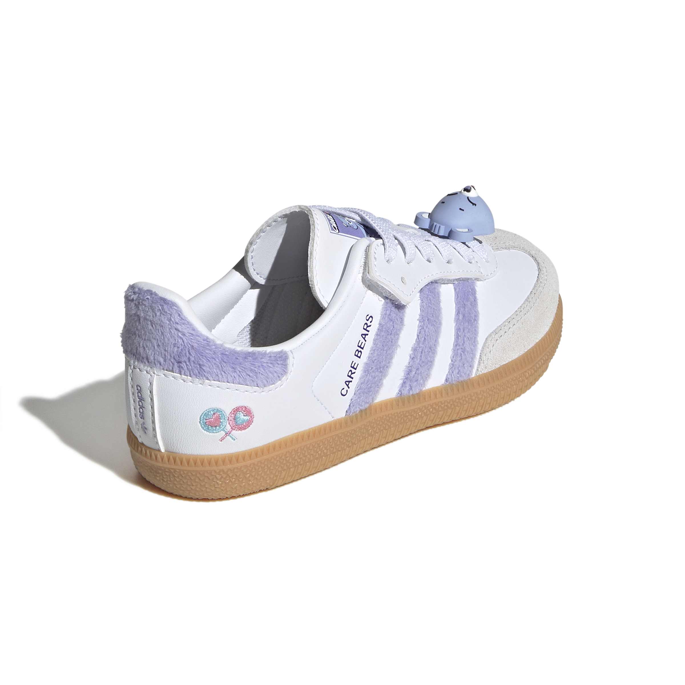 KIDS ADIDAS CARE BEARS SAMBA OG COMFORT CLOSURE ELASTIC LACE CHILDREN (LIGHT PURPLE / CLOUD WHITE / BLUE DAWN)