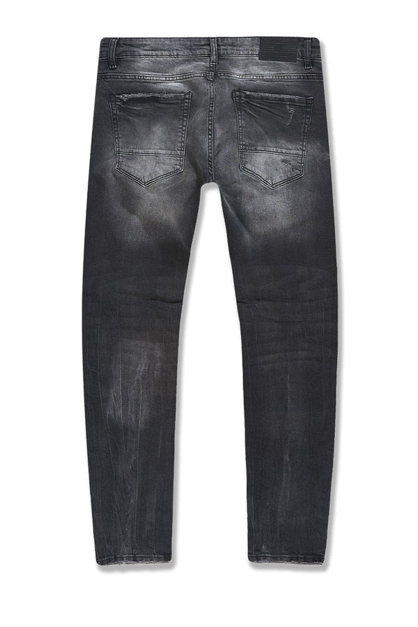 MENS JORDAN CRAIG COLLINS FIT ATTITUDE DENIM (BLACK SHADOW)