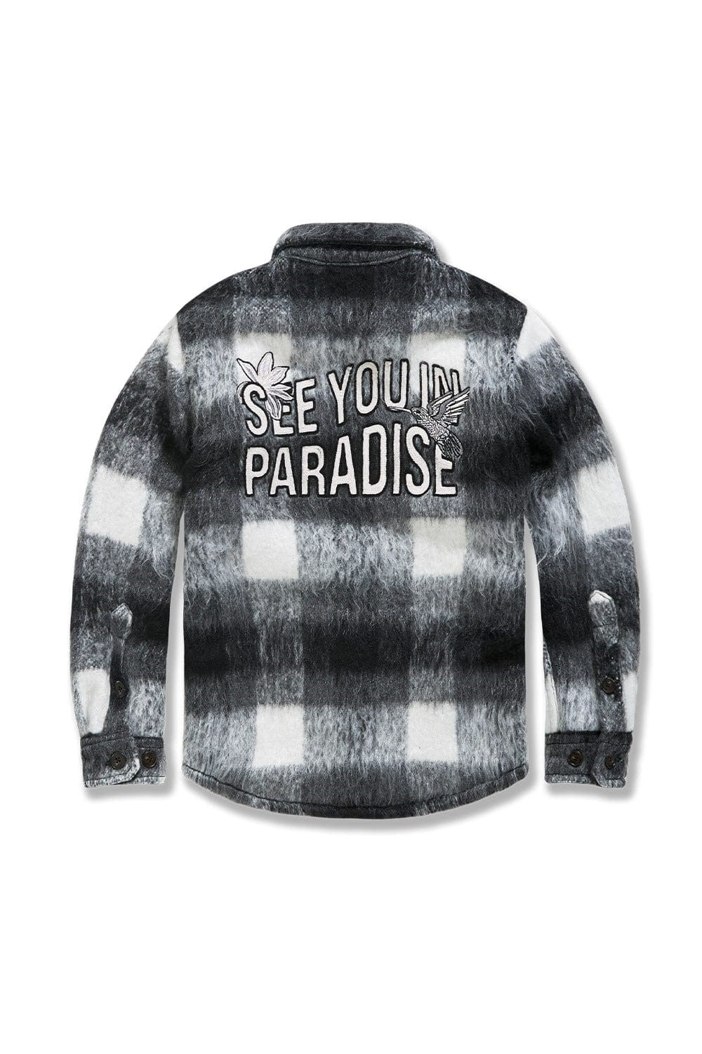 KIDS JORDAN CRAIG SEE YOU IN PARADISE FLANNEL SHACKET (BLACK)