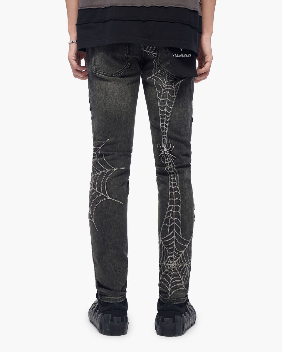 MENS VALABASAS AETHERION SKINNY JEAN (BLACK WASH)