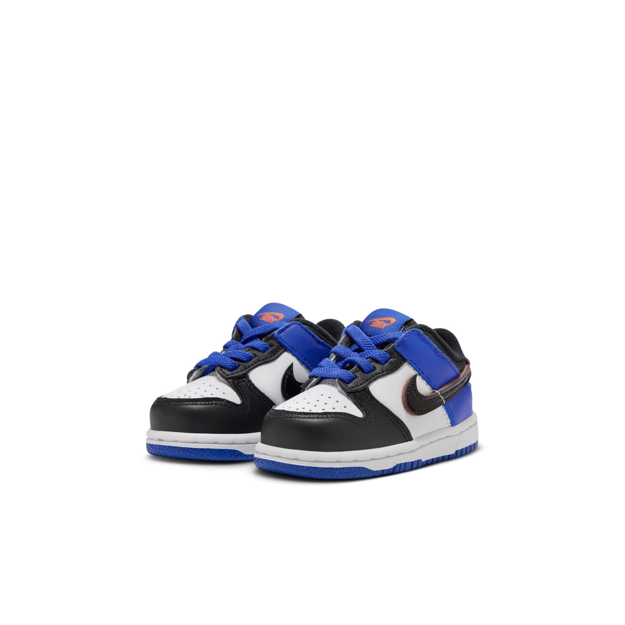 KIDS NIKE DUNK LOW SE TDE (WHITE/BLACK/RACER BLUE/TERRA BLUSH)