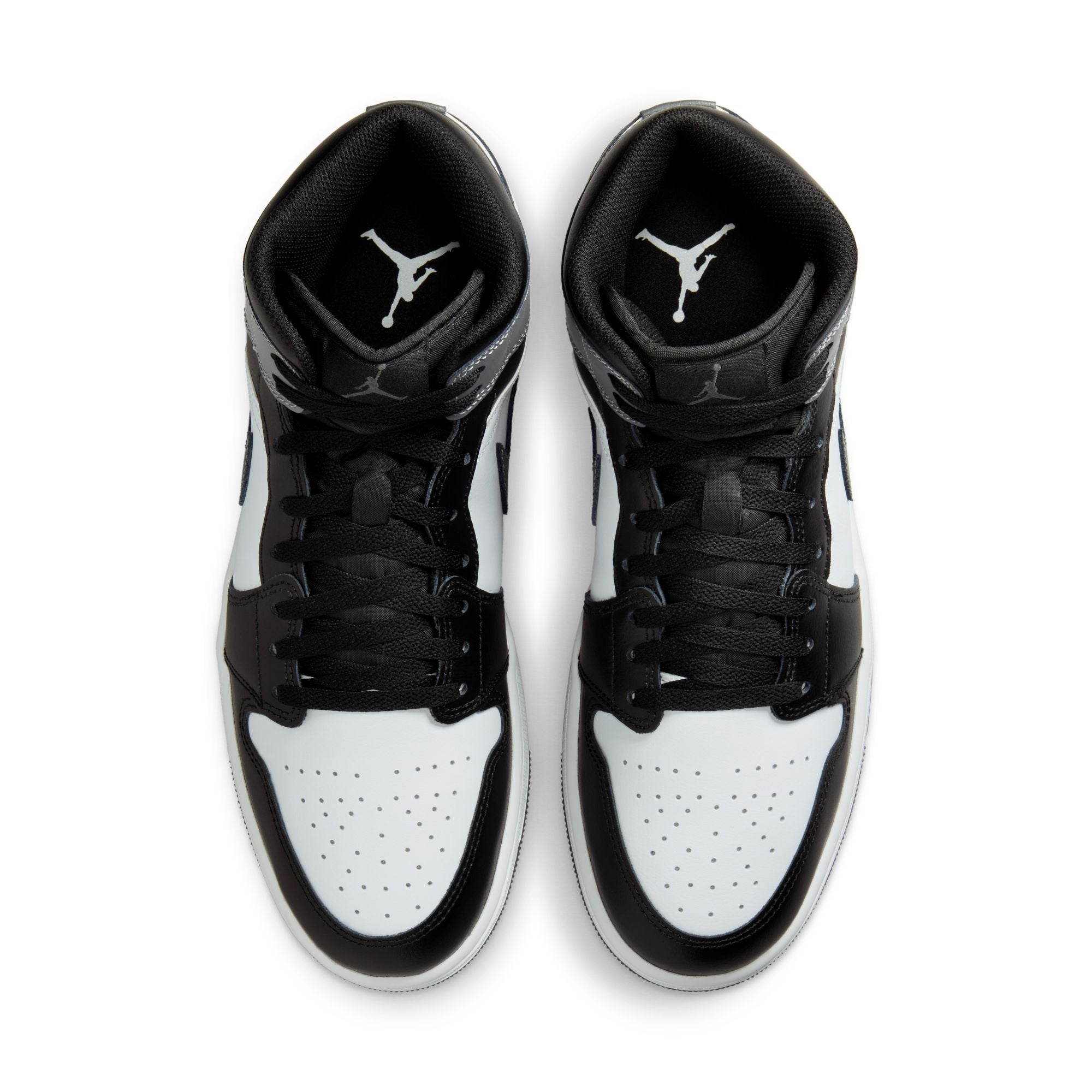 MENS AIR JORDAN 1 MID (BLACK/IRON GREY/WHITE)