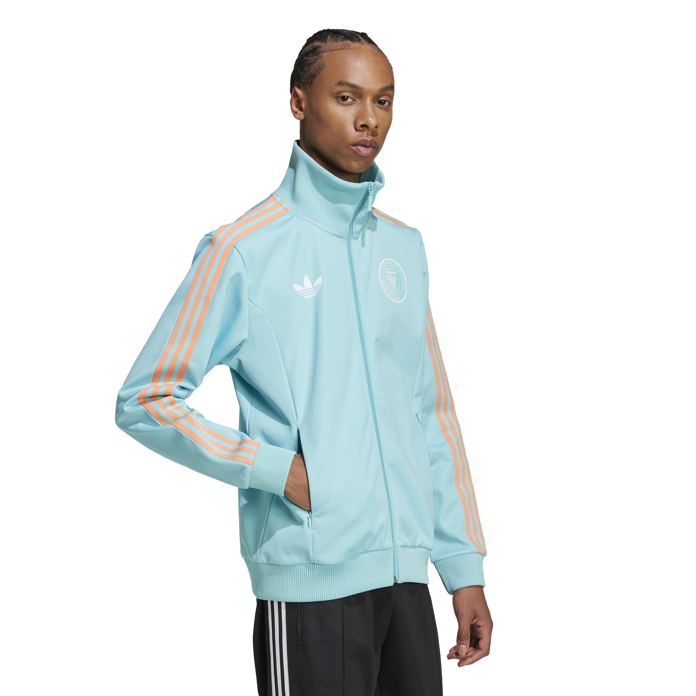 MEN'S ADIDAS INTER MIAMI CF ADIDAS BECKENBAUER TRACK TOP (EASY MINT)