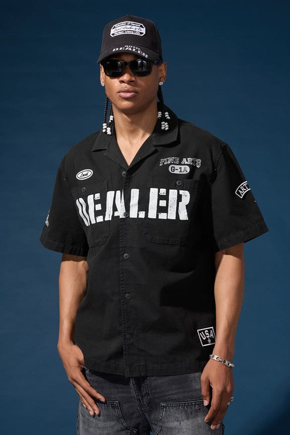 MENS JORDAN CRAIG THE PLUG WORK SHIRT (BLACK)