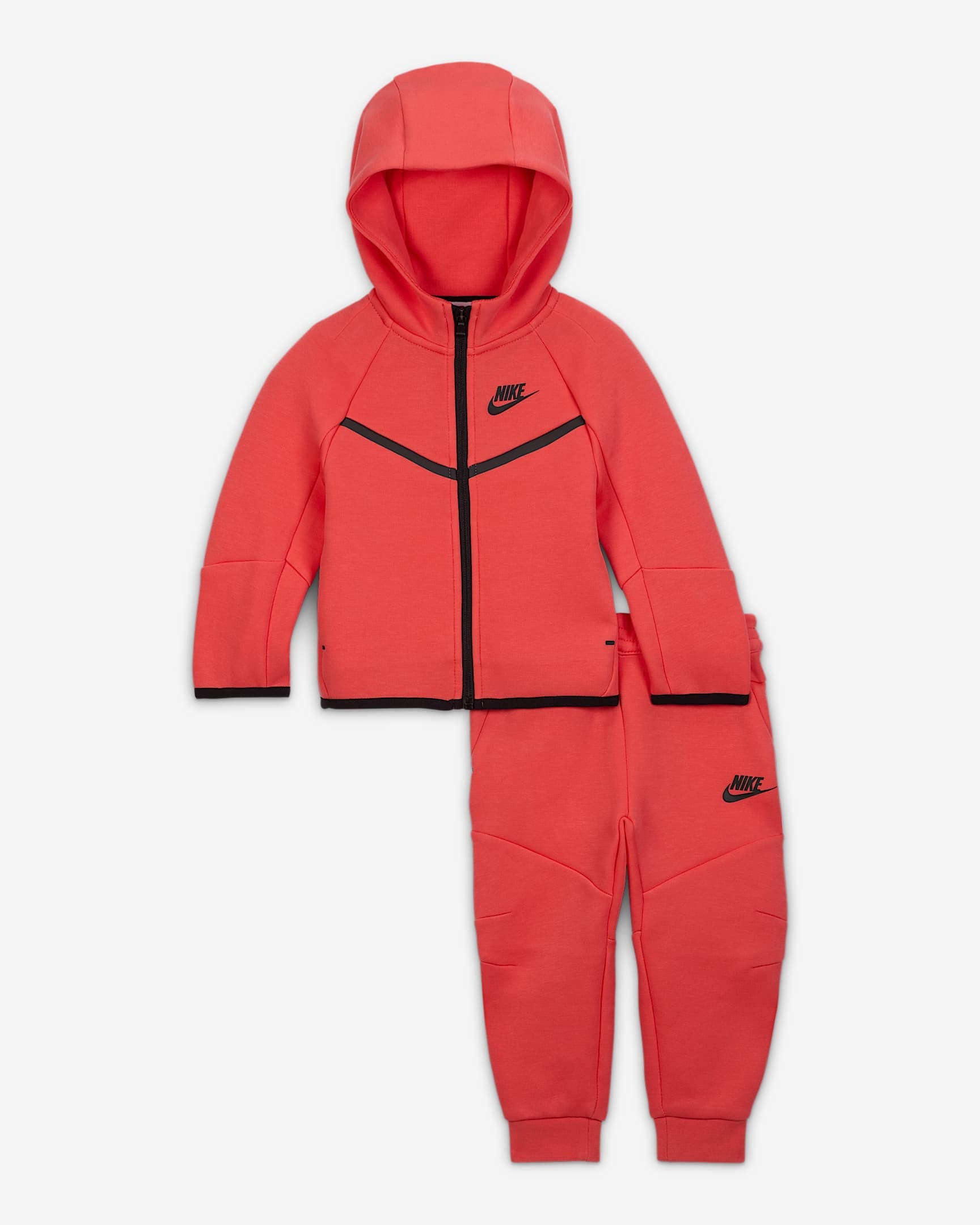 BABY NIKE TECH FLEECE 2-PIECE FULL-ZIP SET (MAGIC EMBER)