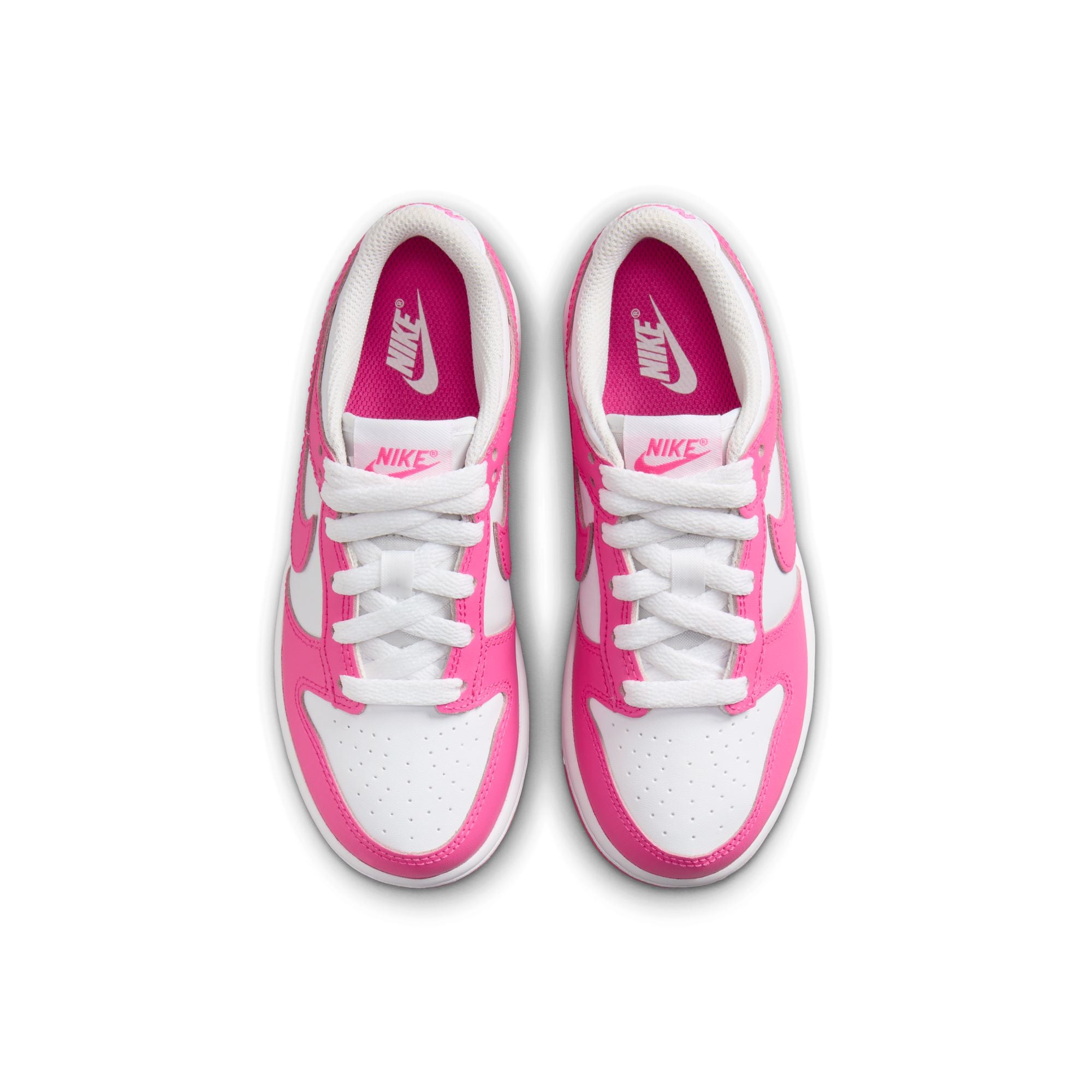 KIDS NIKE DUNK LOW PS (WHITE/LASER FUCHSIA)