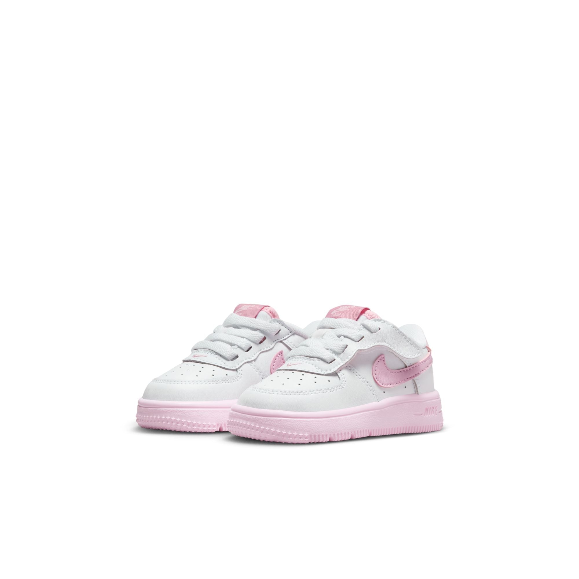 KIDS NIKE FORCE 1 LOW EASYON TD (WHITE/PINK FOAM/ELEMENTAL PINK)