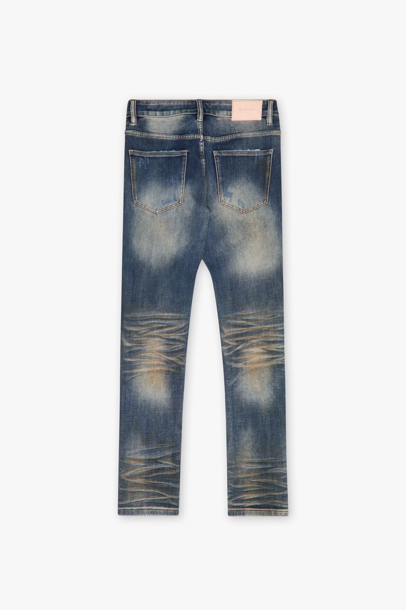 MENS VALABASAS "MR.FLEX" JEAN (VINTAGE STAIN BLUE)