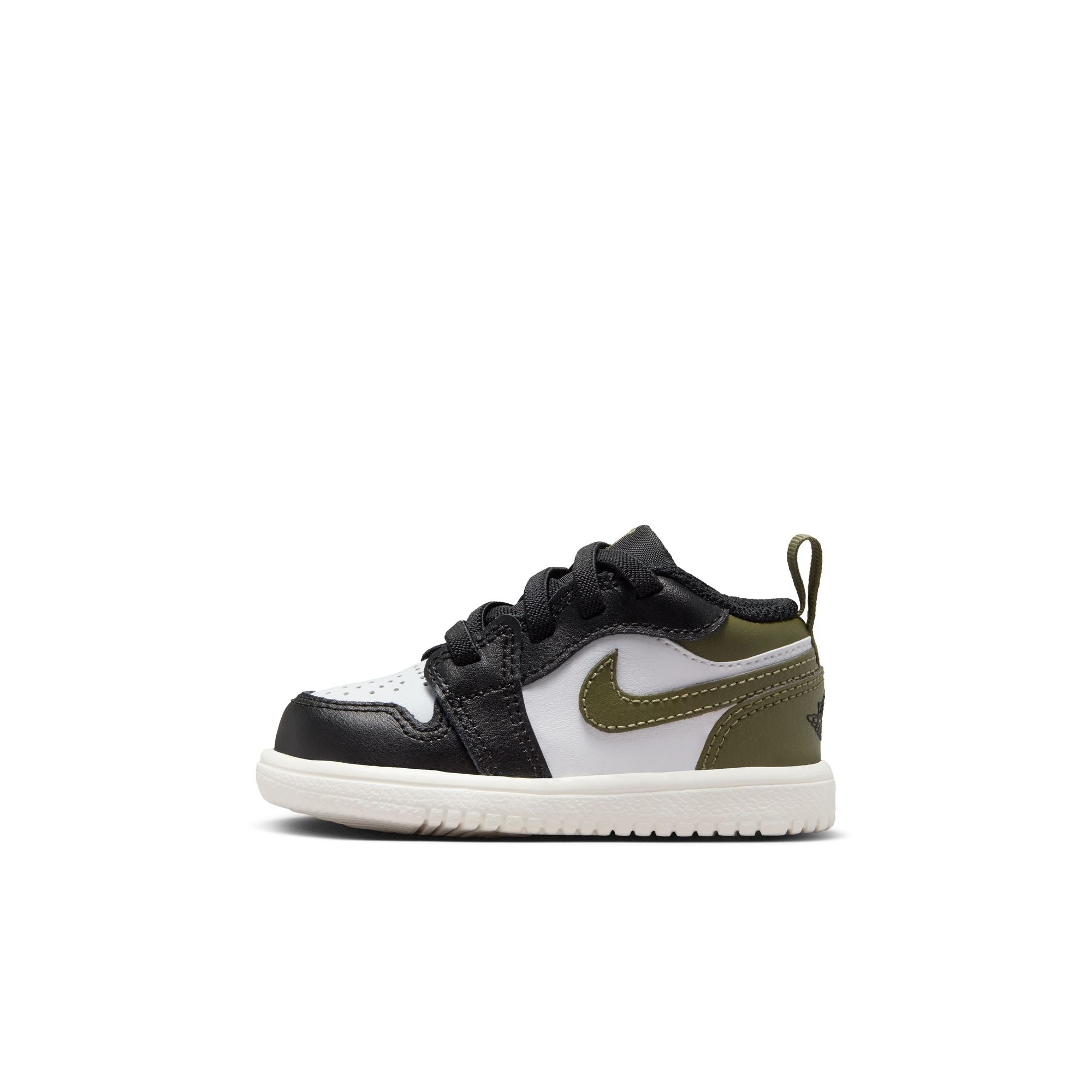 KIDS JORDAN 1 LOW ALT TD (BLACK/WHITE/MEDIUM OLIVE/SAIL)