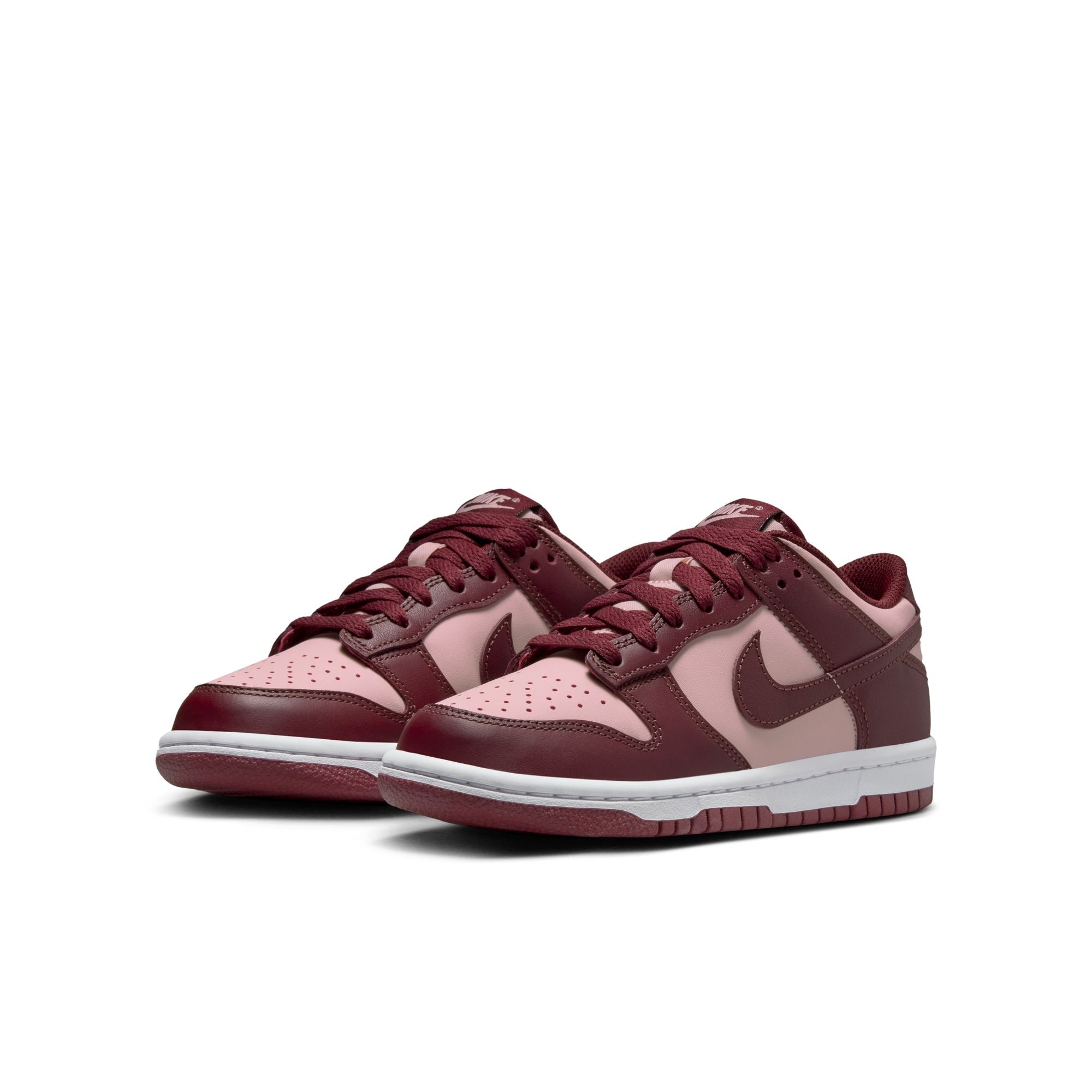 KIDS NIKE DUNK LOW GS (DARK TEAM RED/ECHO PINK)