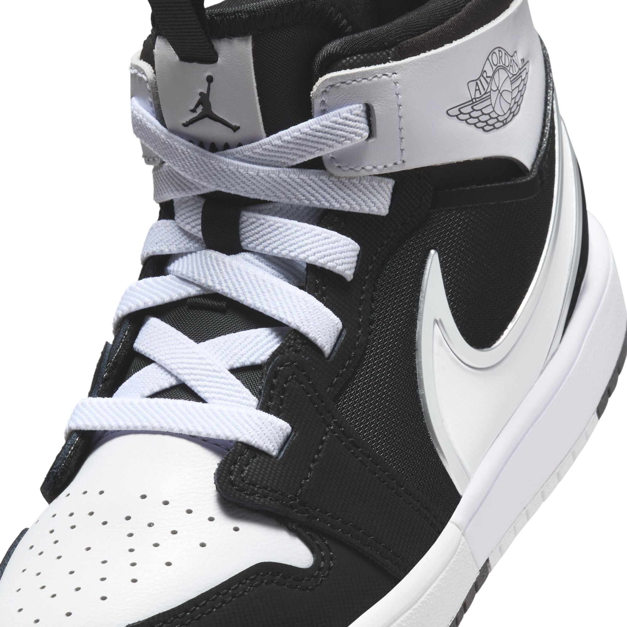 KIDS JORDAN 1 MID RM EASYON PS (BLACK/WHITE)