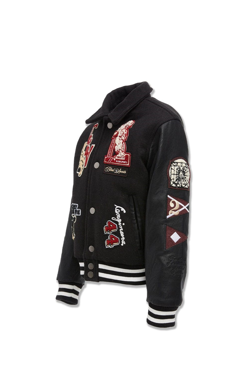 KIDS JORDAN CRAIG CARPE DIEM VARSITY JACKET (BLACK)