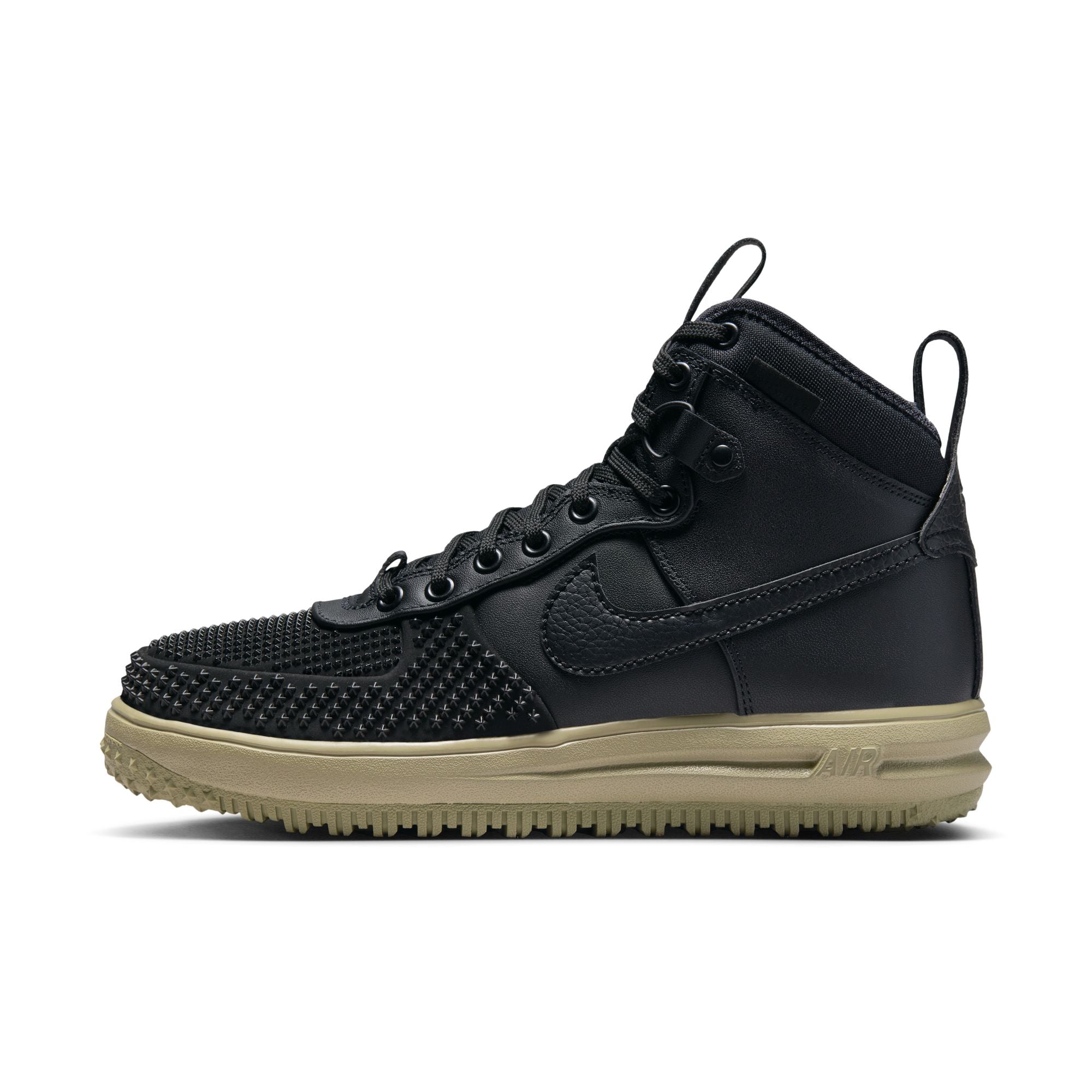 MENS NIKE LUNAR FORCE 1 DUCKBOOT (BLACK/NEUTRAL OLIVE)