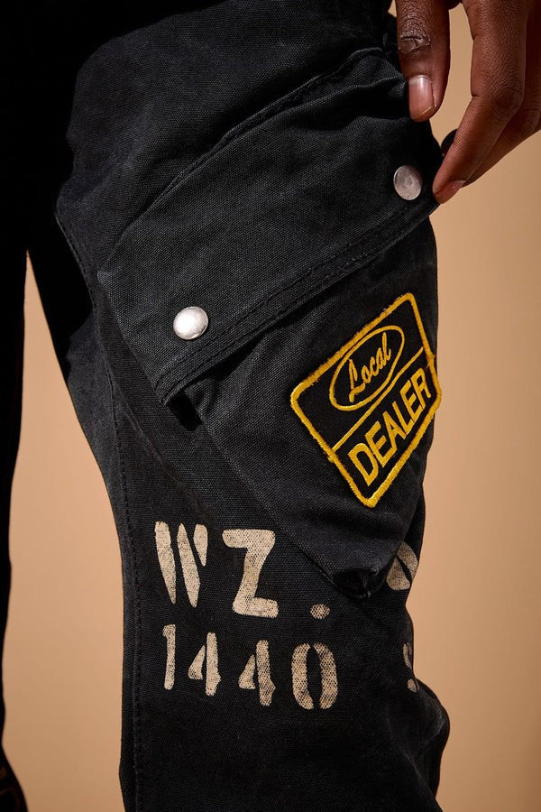 MENS JORDAN CRAIG PELHAM BAY CARGO PANT (VINTAGE BLACK)