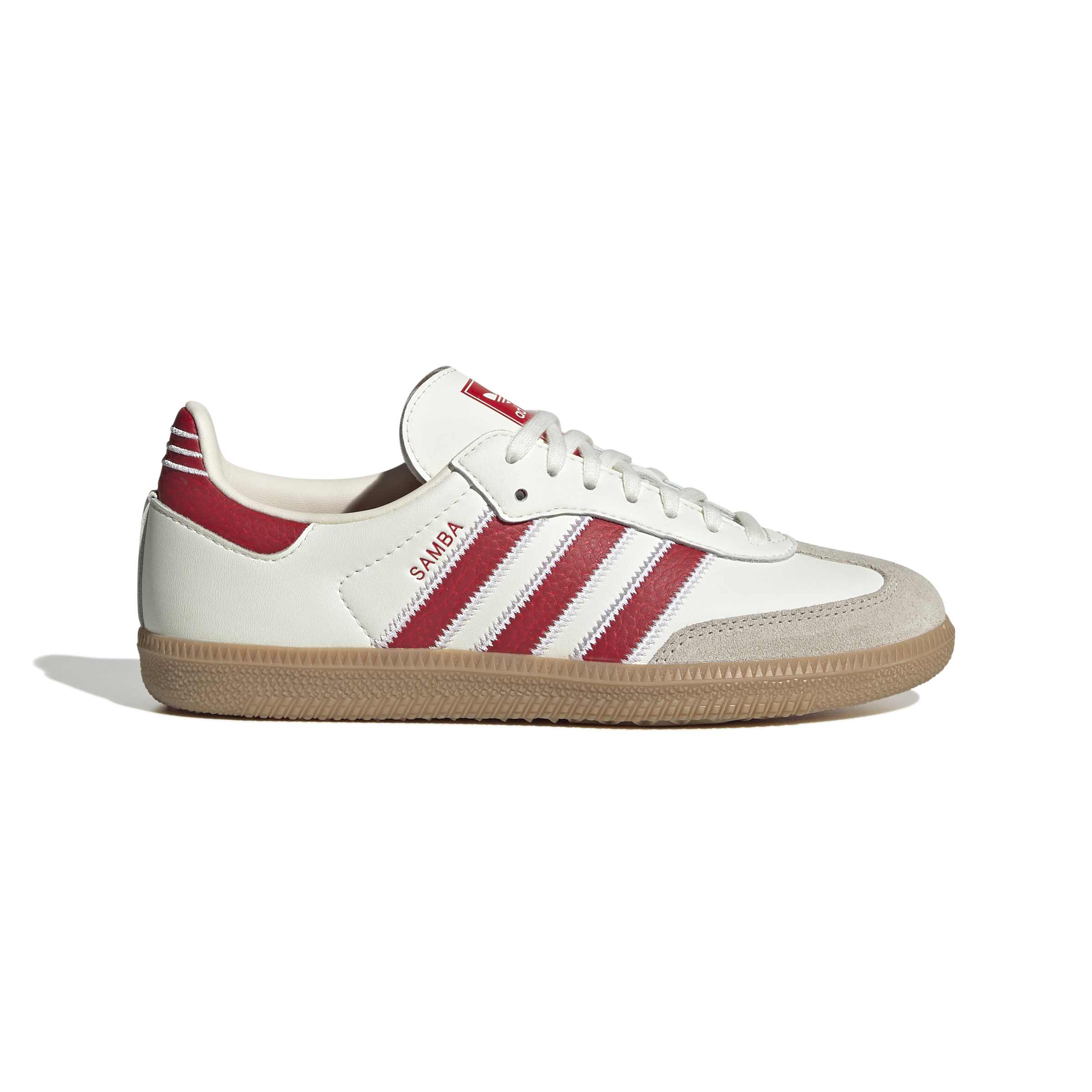 KIDS ADIDAS SAMBA OG J (OFF WHITE/RED)