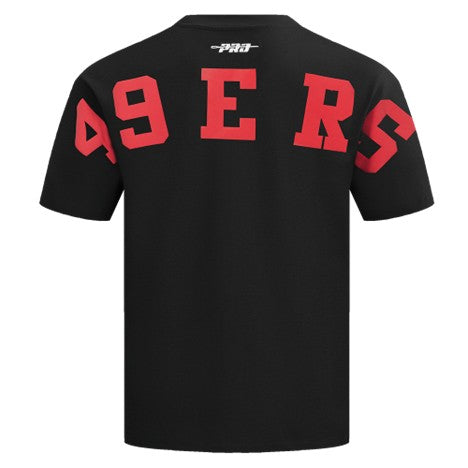 MENS PRO STANDARD SAN FRANCISCO 49ERS WINGSPAN M CJ DROP SHOULDER T-SHIRT (BLACK)