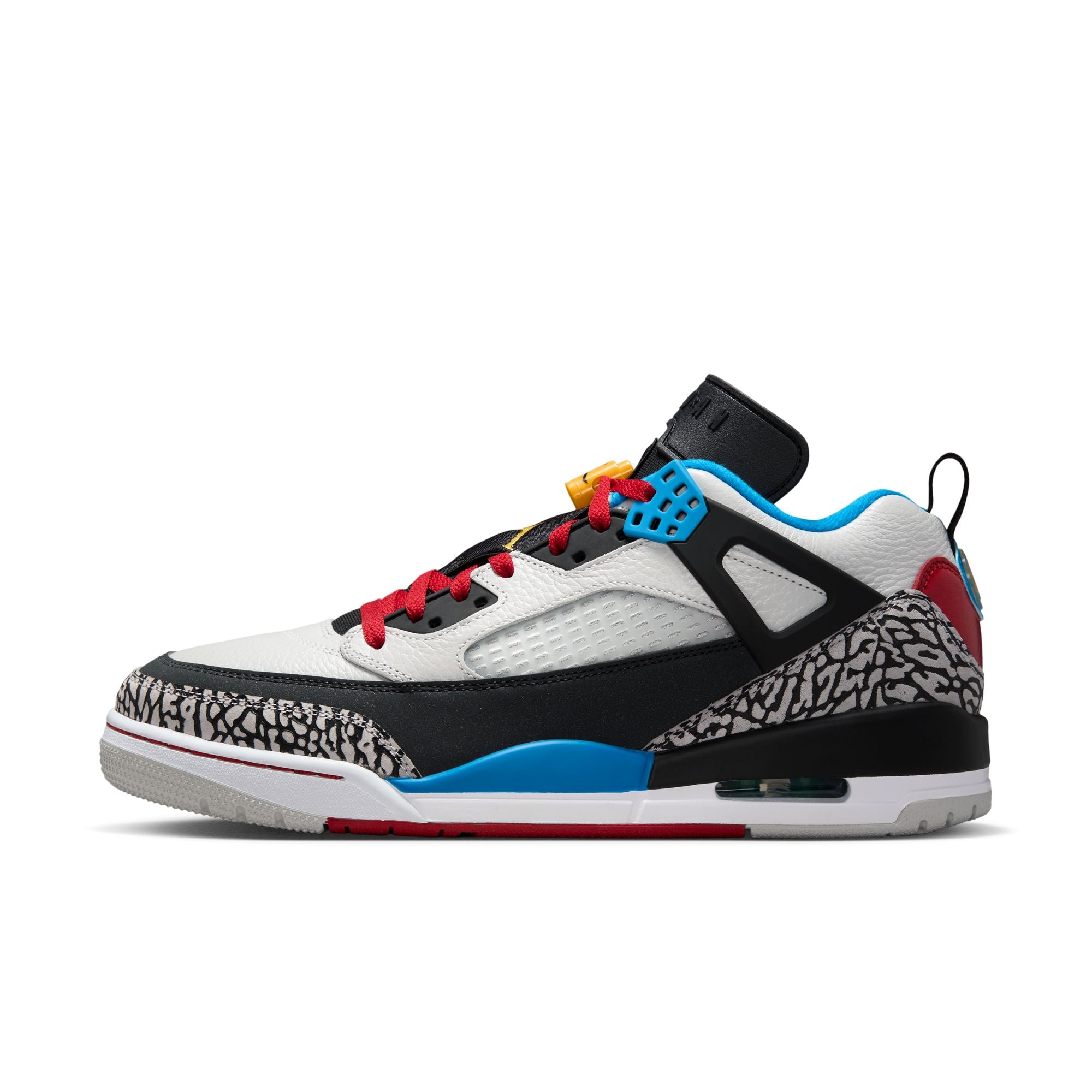 MENS JORDAN SPIZIKE LOW SE (NEUTRAL GREY/VARSITY MAIZE/SURF BLUE)