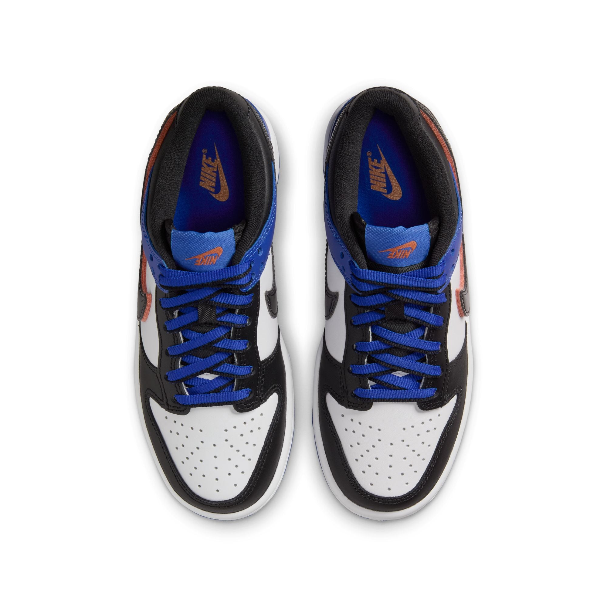 KIDS NIKE DUNK LOW SE GS (WHITE/BLACK/RACER BLUE/TERRA BLUSH)