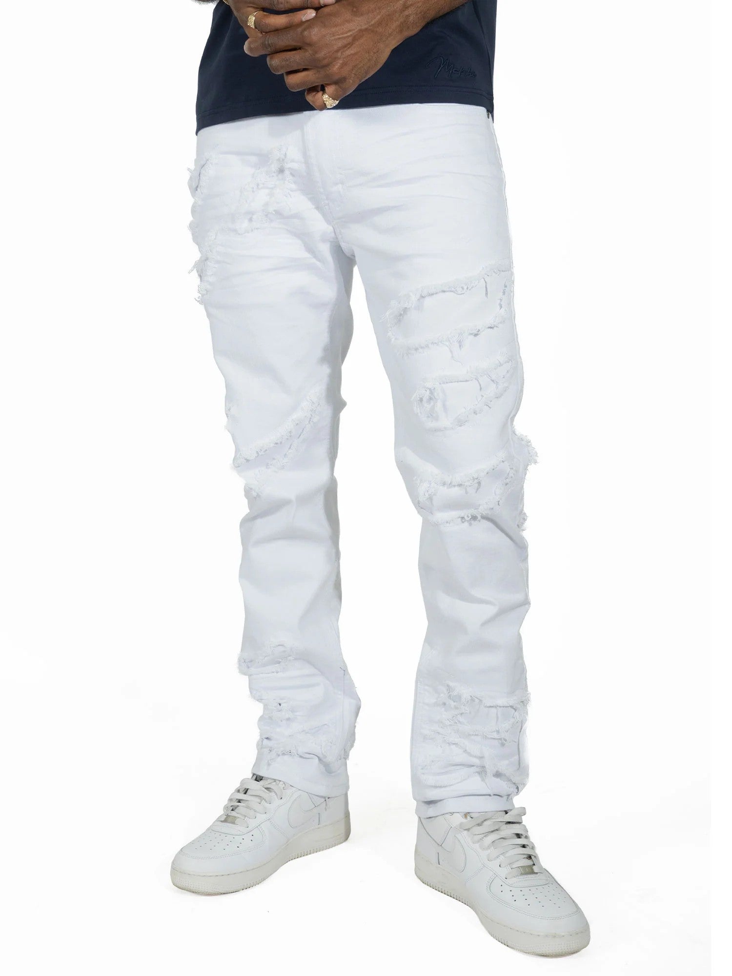 MENS MAKOBI SORRENTO JEAN (WHITE)