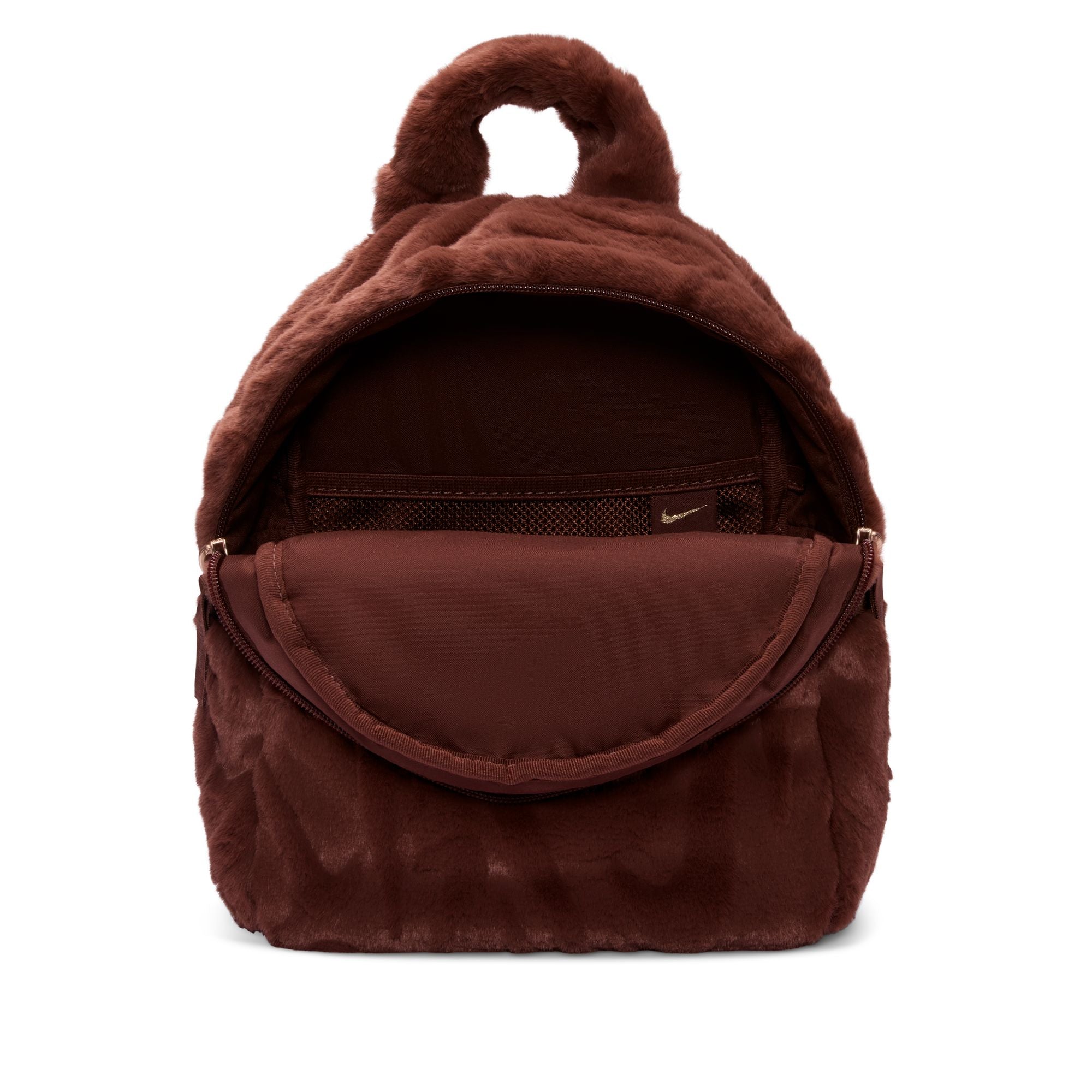 NIKE SPORTSWEAR FAUX FUR MINI BACKPACK (FAUNA BROWN)