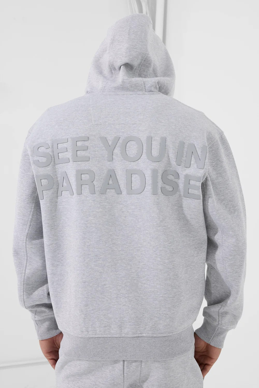 MENS JORDAN CRAIG SYIP TONAL ZIP HOODIE (HEATHER GREY)