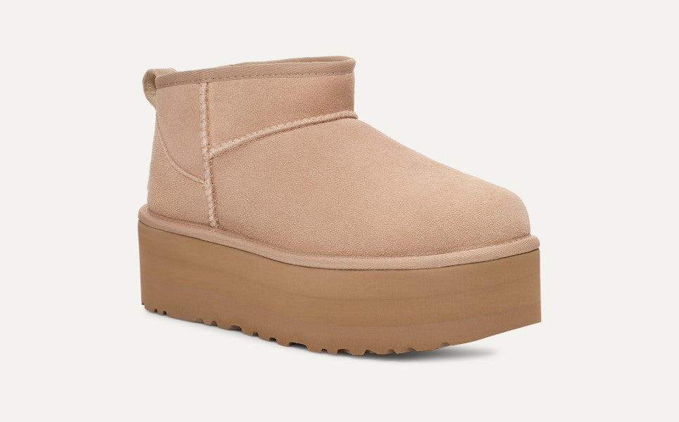 WOMENS UGG CLASSIC ULTRA MINI PLATFORM (SAND)