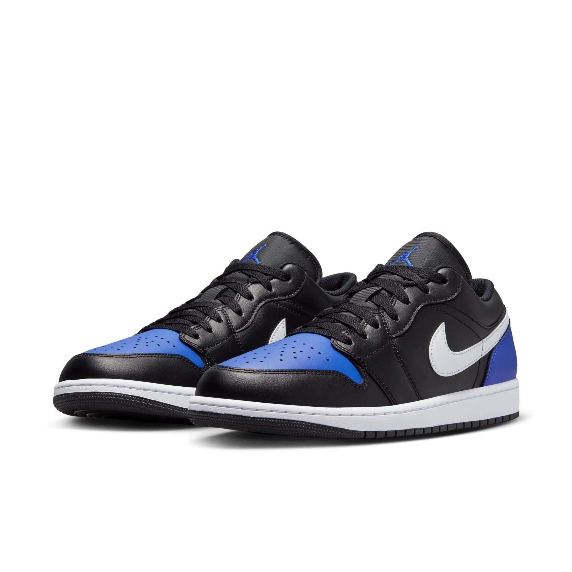 MENS AIR JORDAN 1 LOW (BLACK/WHITE/GAME ROYAL)