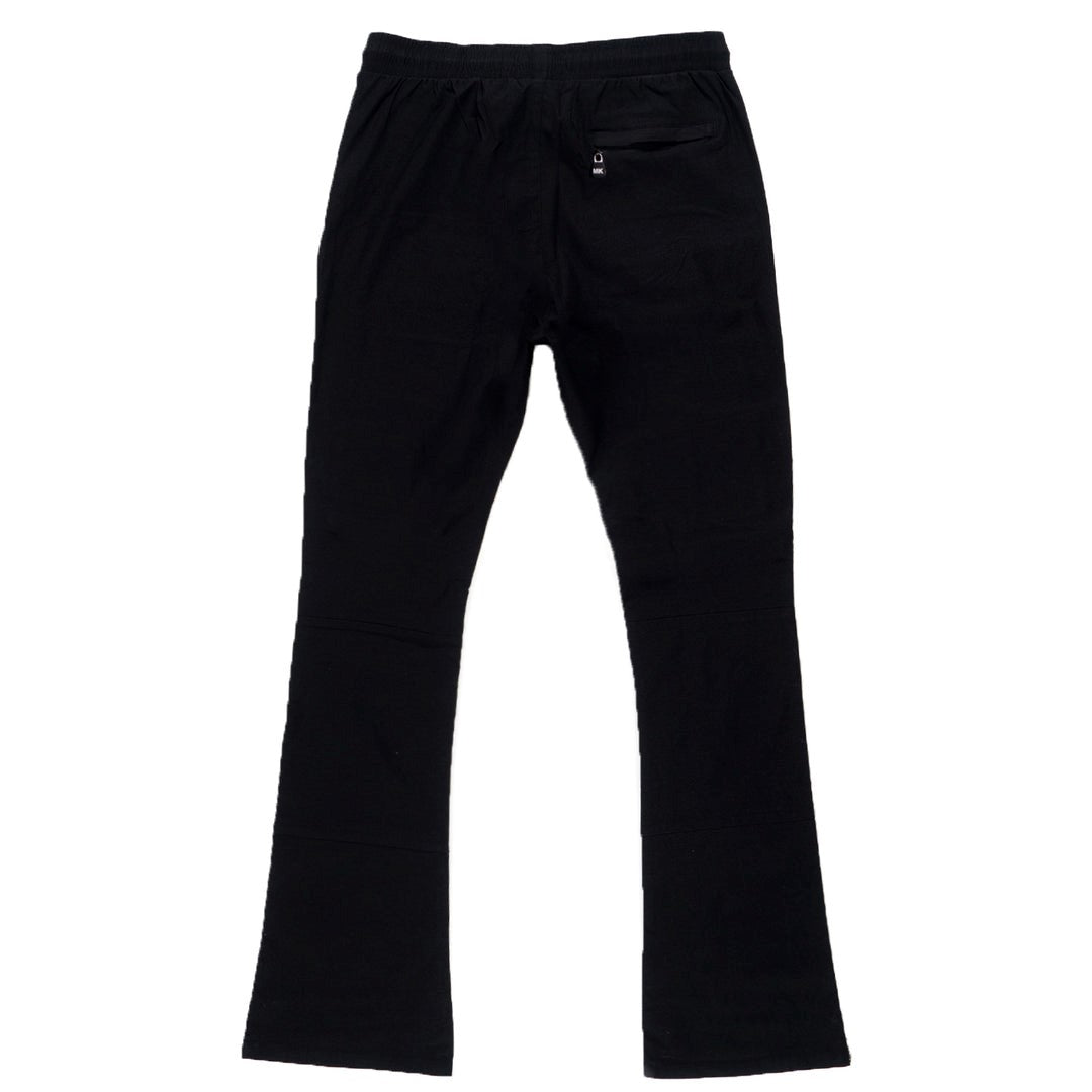 MENS MAKOBI COLTON 34” STACK NYLON/SPANDEX SWEAT PANT (BLACK)