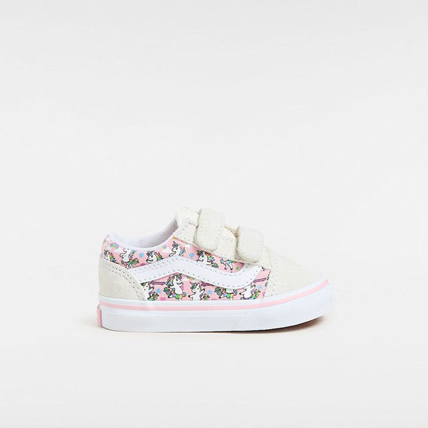 KIDS VANS OLD SKOOL V BALLET SKATICORN TD (MARSHMALLOW/PINK)