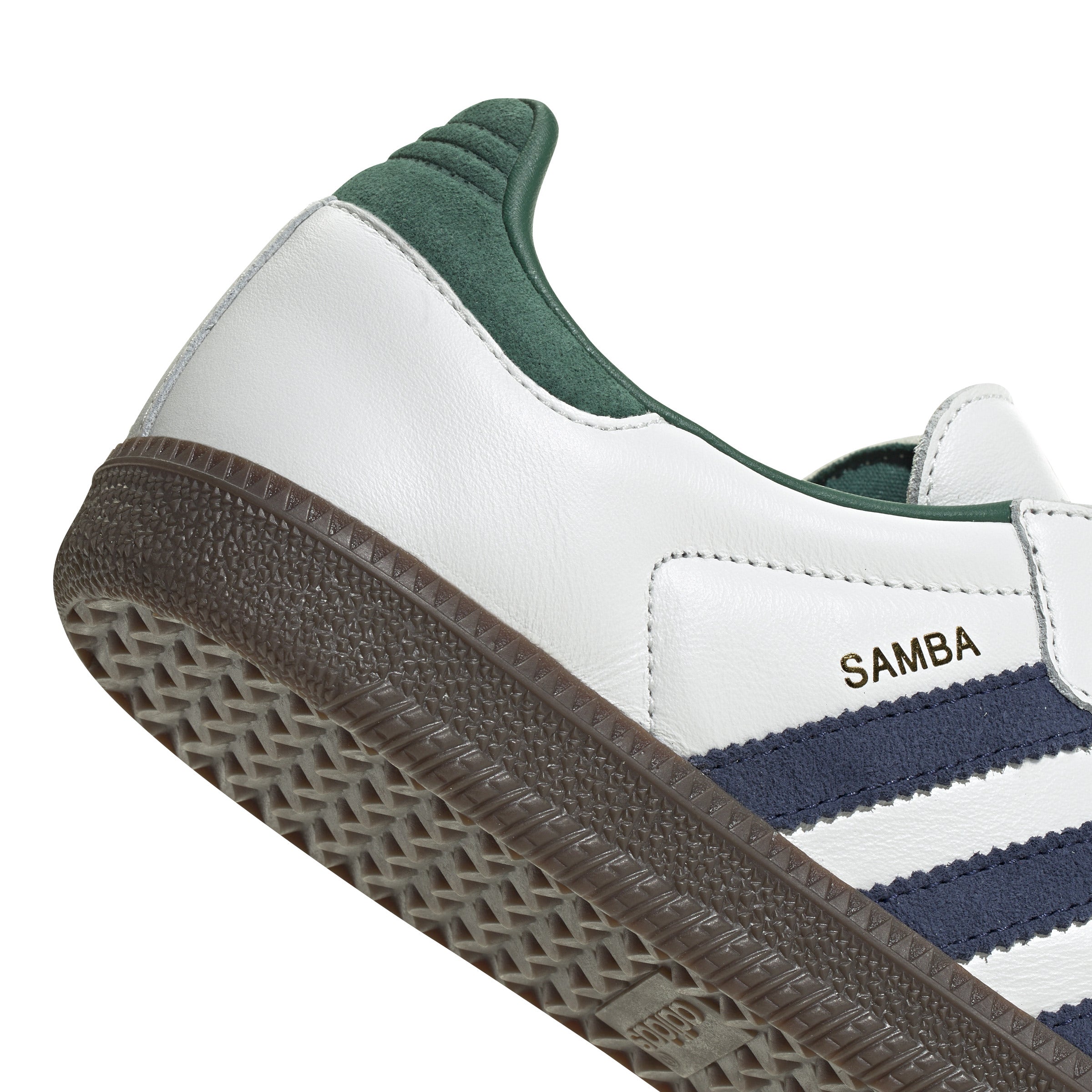 MENS ADIDAS SAMBA (Cloud White/ Black / Collegiate Green