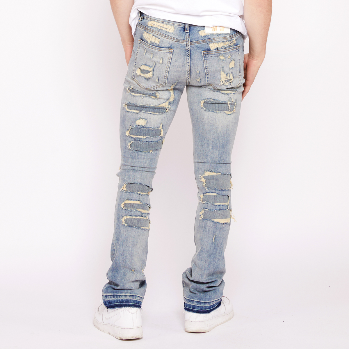 MENS W BY WAIMEA STACKED JEAN (BLUE WASH)