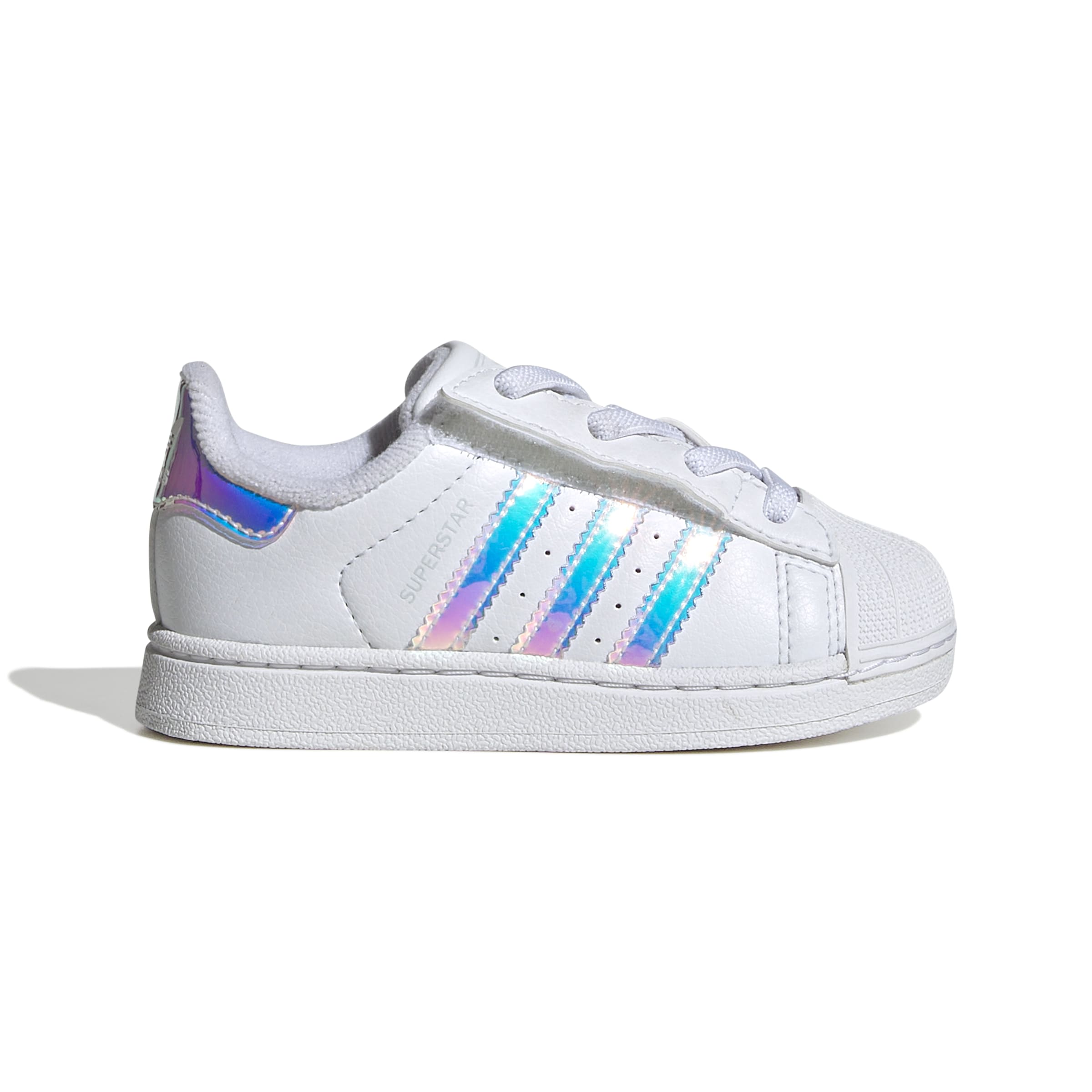 KIDS ADIDAS SUPERSTAR II COMFORT CLOSURE ELASTIC LACE (CLOUD WHITE / SUPPLIER COLOUR / HALO BLUE)