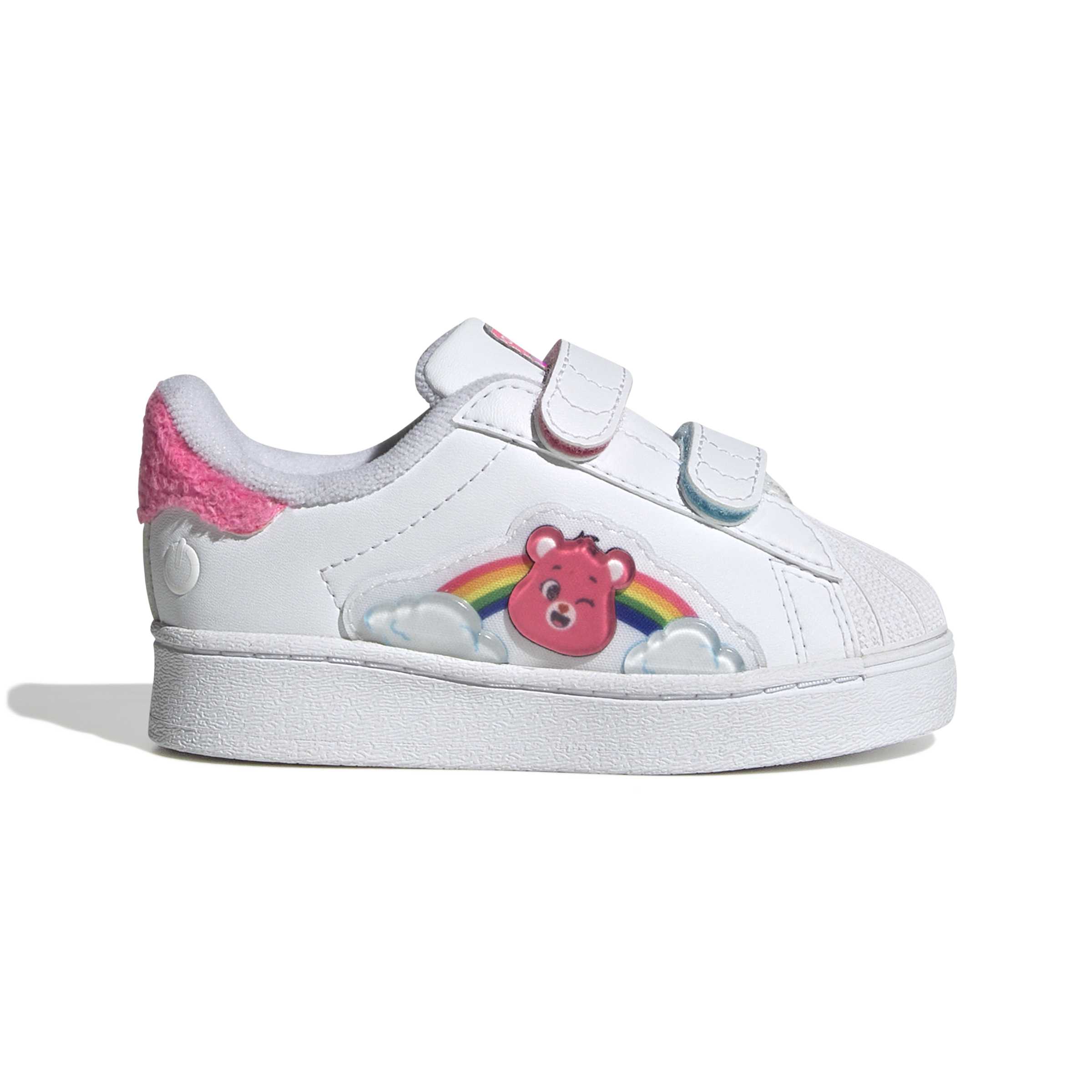 KIDS ADIDAS CARE BEARS SUPERSTAR LED LIGHTS COMFORT CLOSURE INFANT (CLOUD WHITE / LUCID PINK / BLISS PINK)