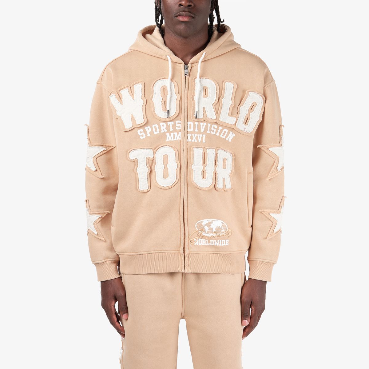 MENS COPPER RIVET WORLD TOUR FZ WARMUP (BEIGE)